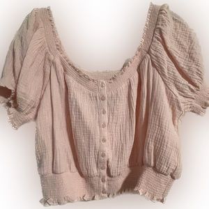 Pink gauze like top. Tags attached!